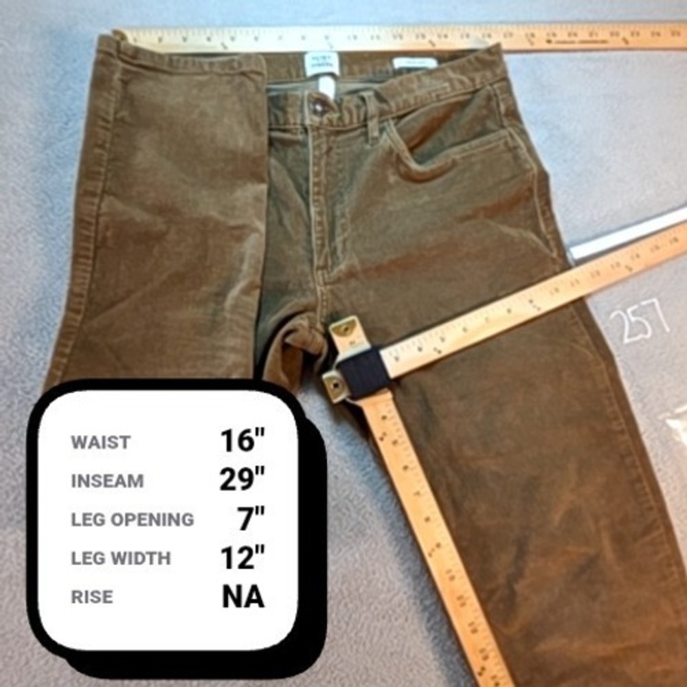 Flint and Tinder 365 Corduroy Pants Mens 33x30 Slim Fit Tan Brown 5-Pocket - Picture 3 of 6